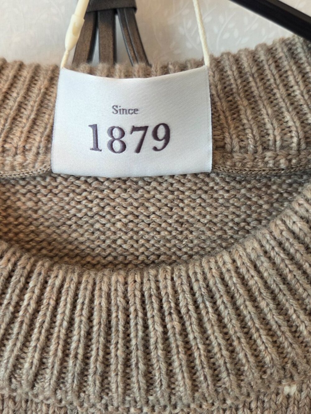 Dale Of Norway Falkeberg Fem Sweater Size S Taupe Neutral Fair Isle Wool NEW - Picture 7 of 11